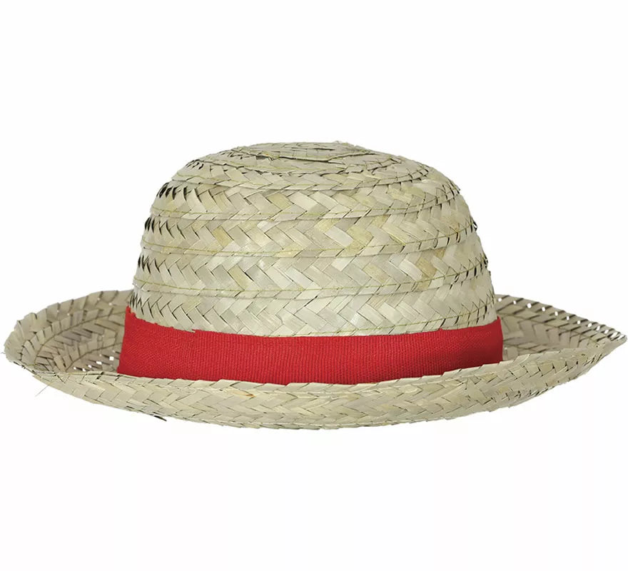 Translation missing: de.Sombrero de Paja con cinta roja adulto