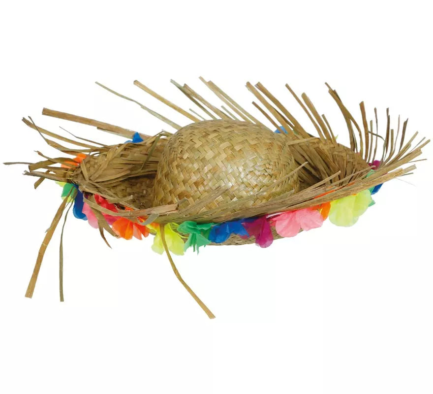 Translation missing: de.Sombrero de Paja con Flores tropical