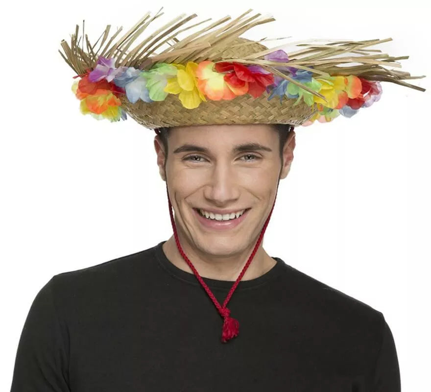 Translation missing: de.Sombrero de Paja Playero con Flores