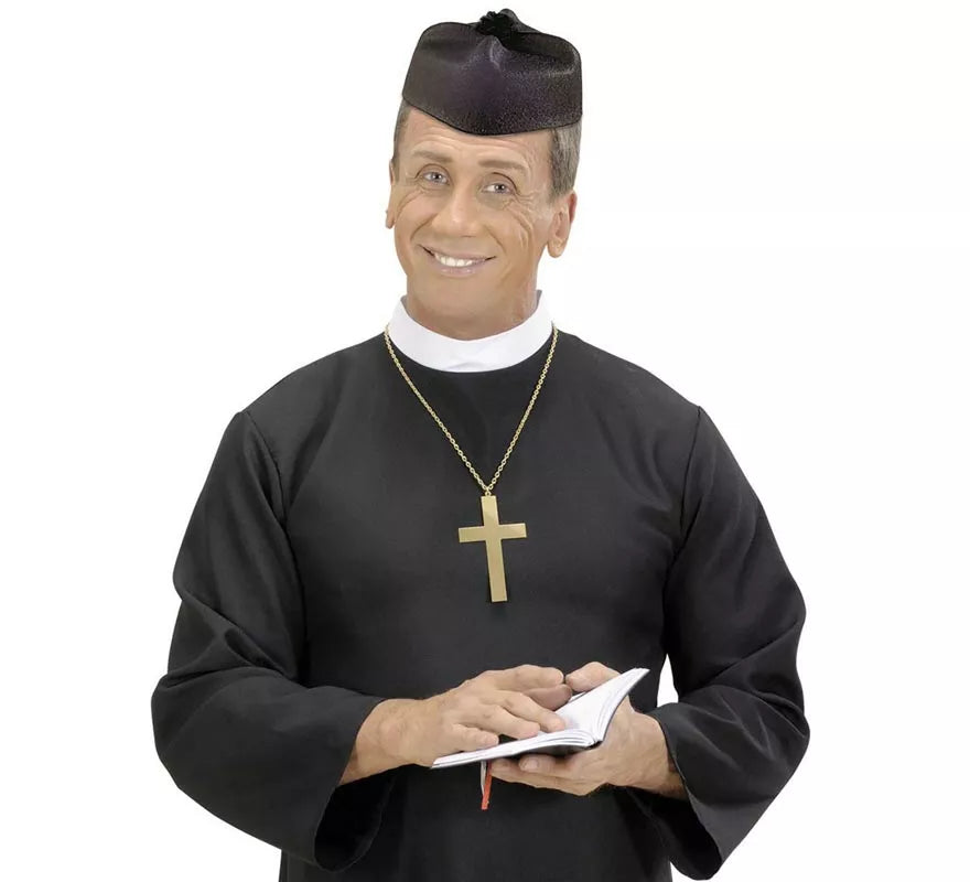 Sombrero de Párroco negro de fieltro adulto