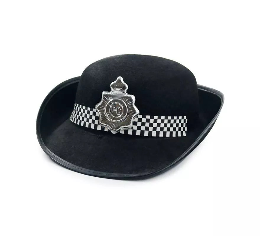 Translation missing: de.Sombrero de Policía negro con insignia de fieltro