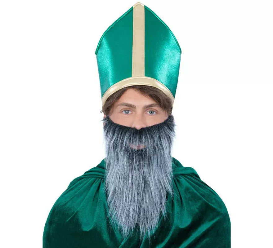 Sombrero de San Patricio con barba adulto