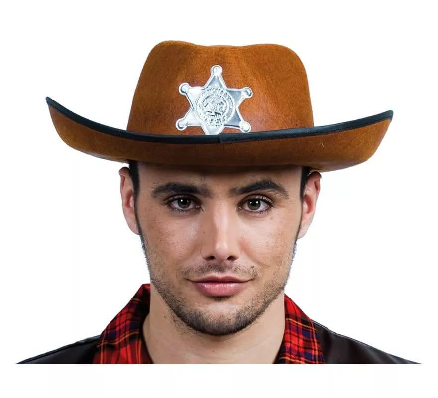 Translation missing: de.Sombrero de Sheriff marrón con estrella