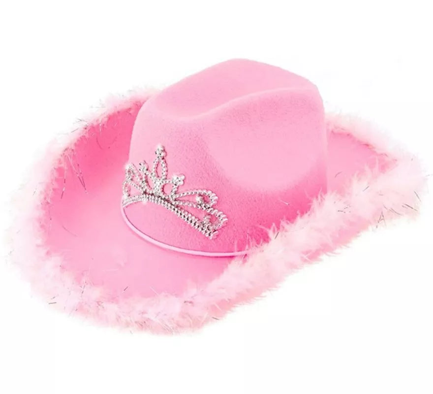 Translation missing: de.Sombrero de Vaquera con Tiara y Borde de Plumas en varios colores