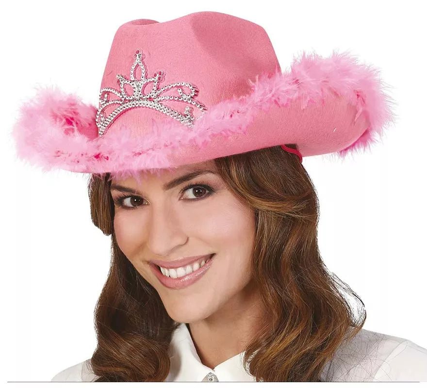 Translation missing: de.Sombrero de Vaquera Rosa con Boa