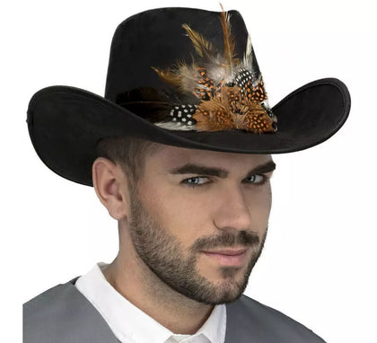 Sombrero de Vaquero con Plumas