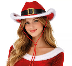 Weihnachtsmann-Cowboyhut aus Filz