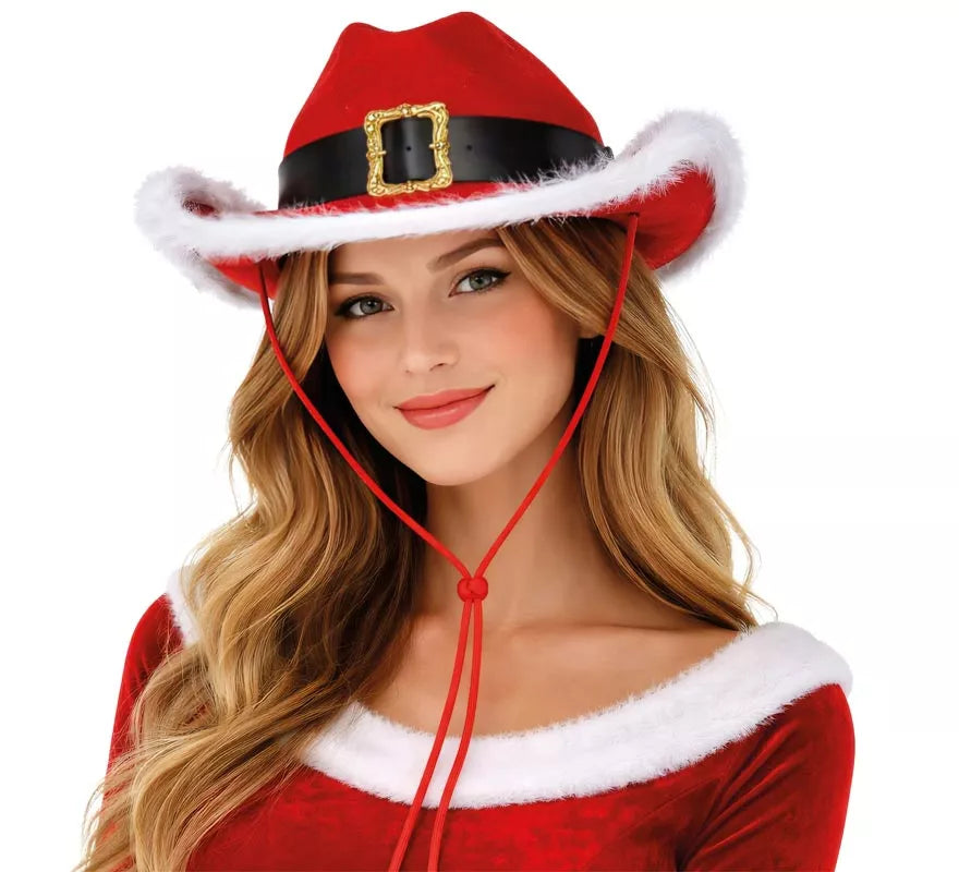 Translation missing: de.Sombrero de Vaquero de Papá Noel de Fieltro