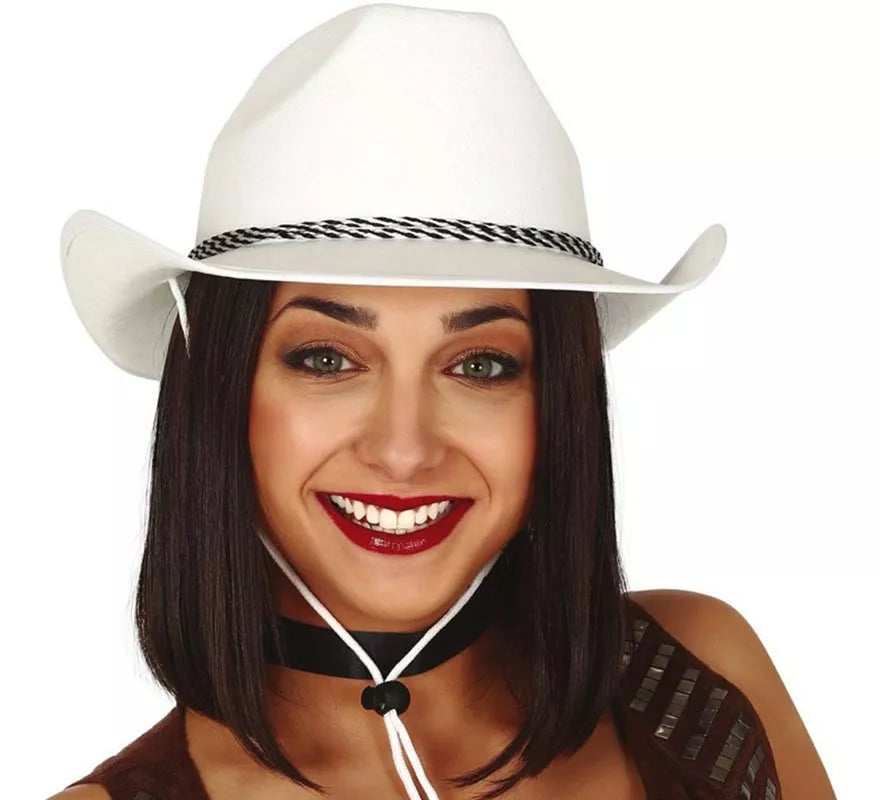 Translation missing: de.Sombrero de vaquero de terciopelo blanco