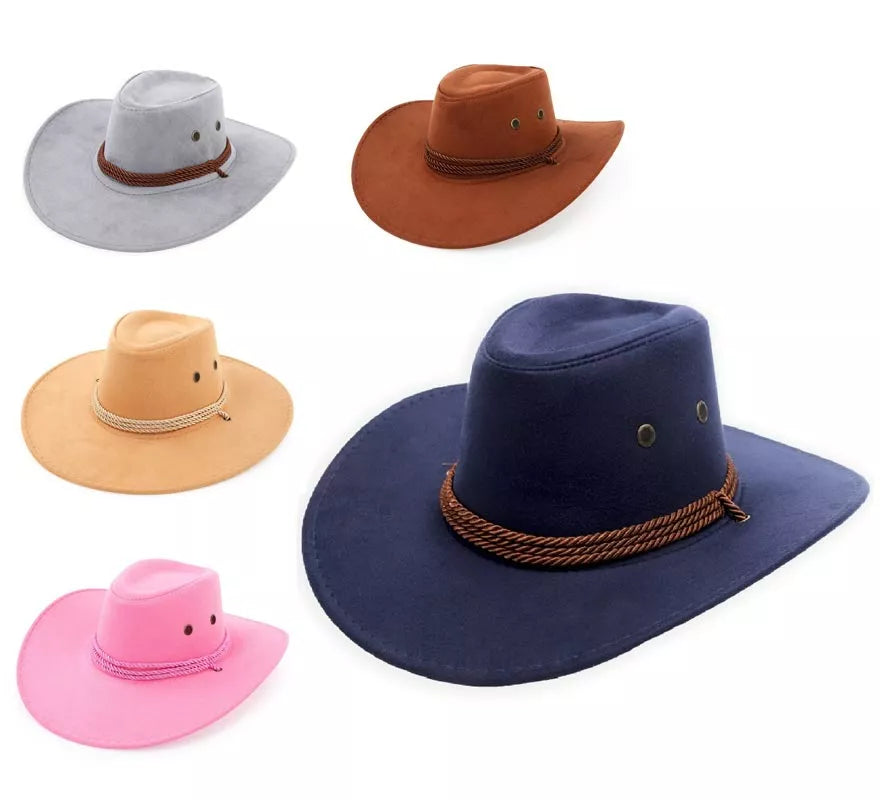 Sombrero de Vaquero en varios colores con cordón adulto