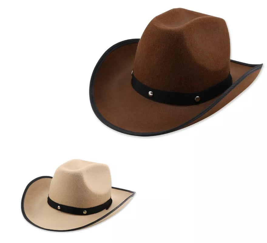 Translation missing: de.Sombrero de Vaquero Liso en varios colores adulto