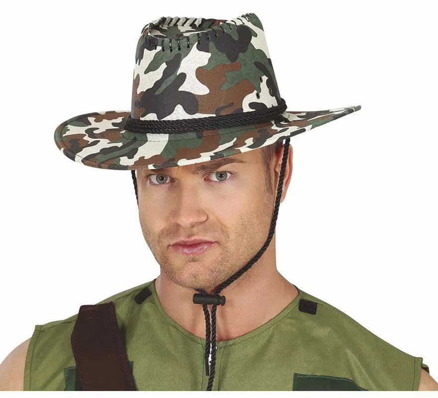 Sombrero de Vaquero Marrón Camuflaje