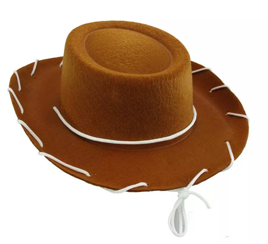 Translation missing: de.Sombrero de Vaquero marrón con costuras infantil