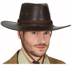 Brauner Kunstpelz-Cowboyhut
