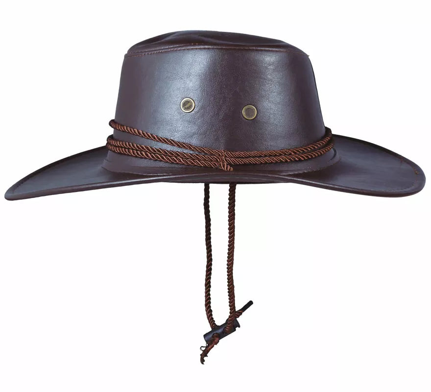 Translation missing: de.Sombrero de Vaquero Marrón de Piel Simulada