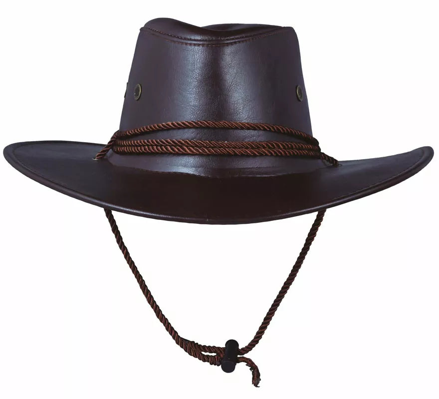 Translation missing: de.Sombrero de Vaquero Marrón de Piel Simulada