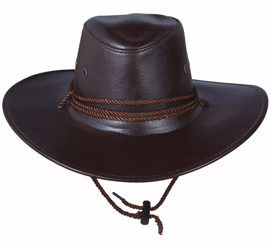 Translation missing: de.Sombrero de Vaquero Marrón de Piel Simulada