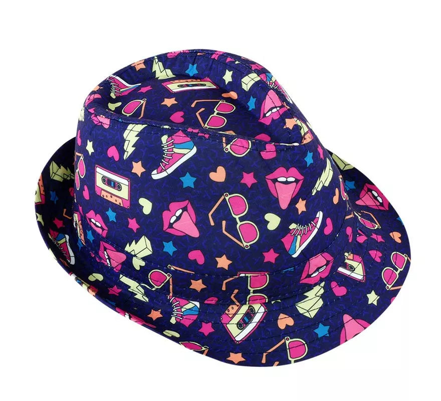 Translation missing: de.Sombrero Fedora lila de los Años 90 para hombre