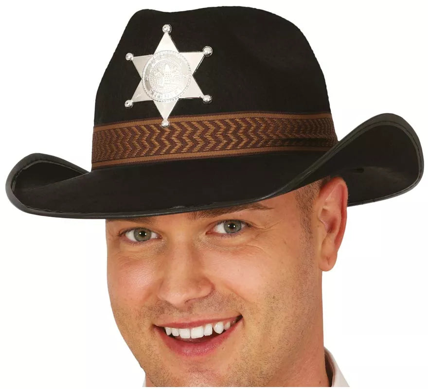 Translation missing: de.Sombrero fieltro de Sheriff negro