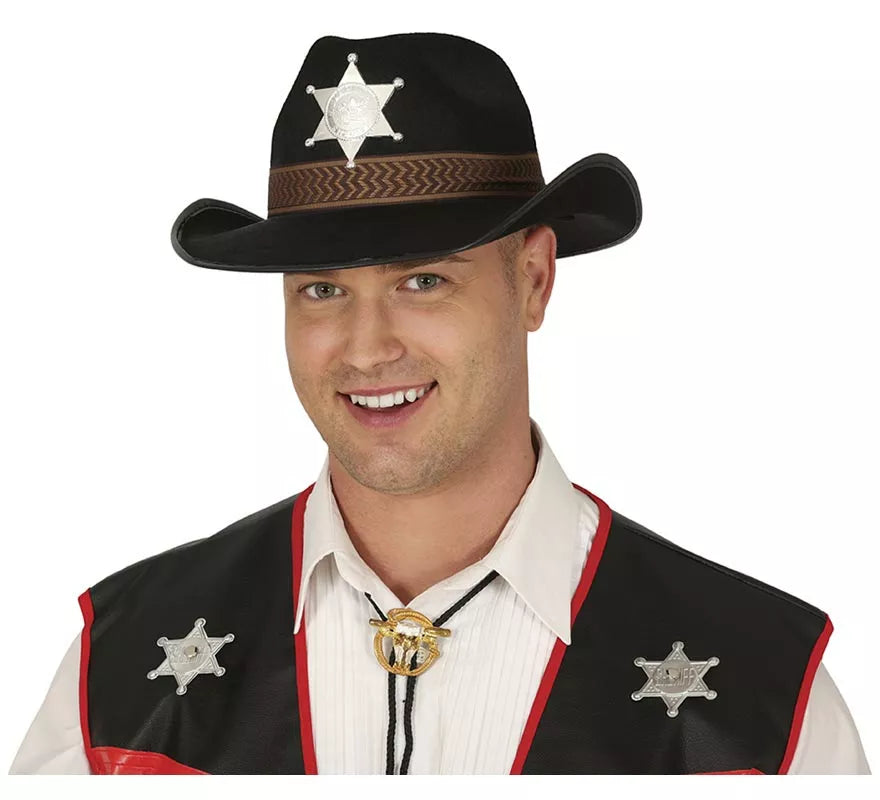 Translation missing: de.Sombrero fieltro de Sheriff negro