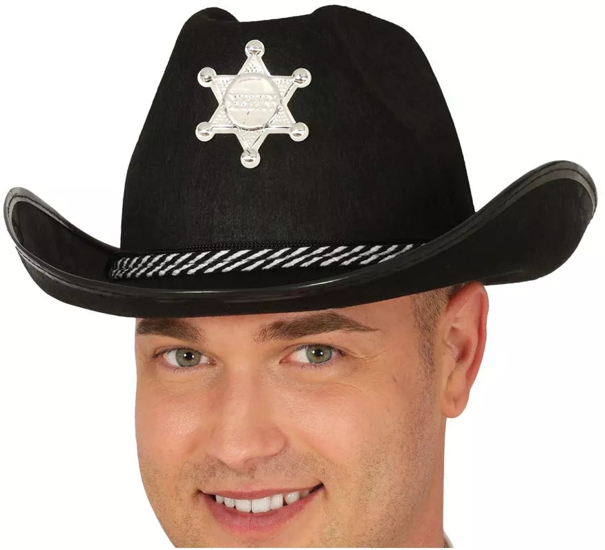 Translation missing: de.Sombrero fieltro Sheriff negro
