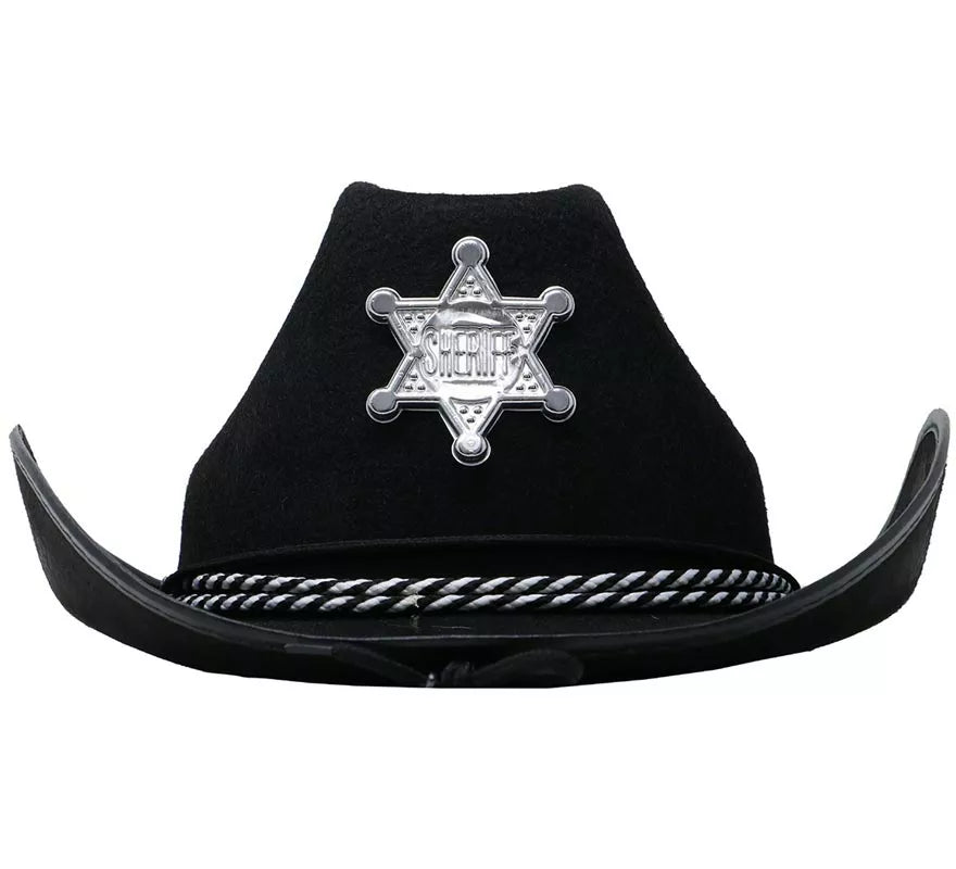 Translation missing: de.Sombrero fieltro Sheriff negro