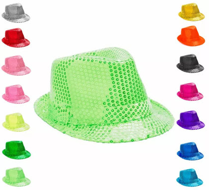 Sombrero Gánster de lentejuelas en varios colores