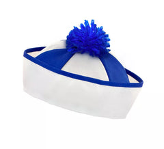 Matrosenmütze mit Streifen und blauer Quaste