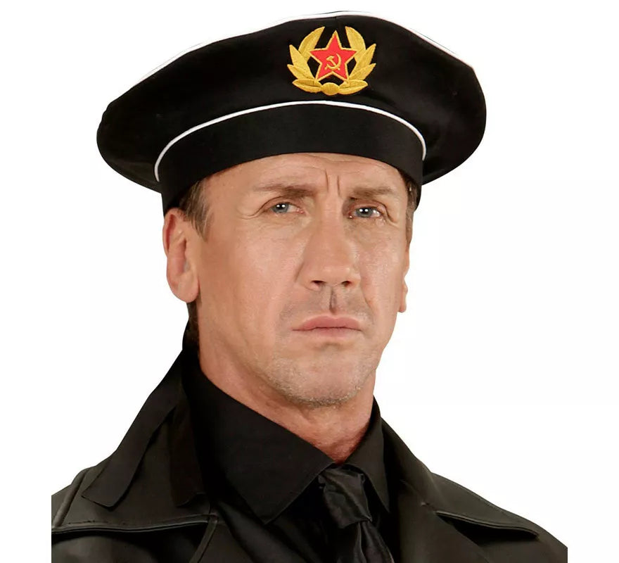 Translation missing: de.Sombrero Marinero Ruso Negro con Insignia