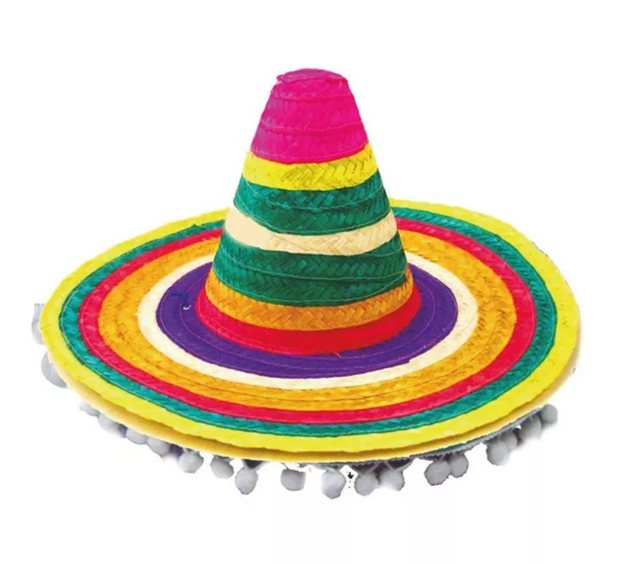 Translation missing: de.Sombrero Mexicano multicolor adulto de 53 cm
