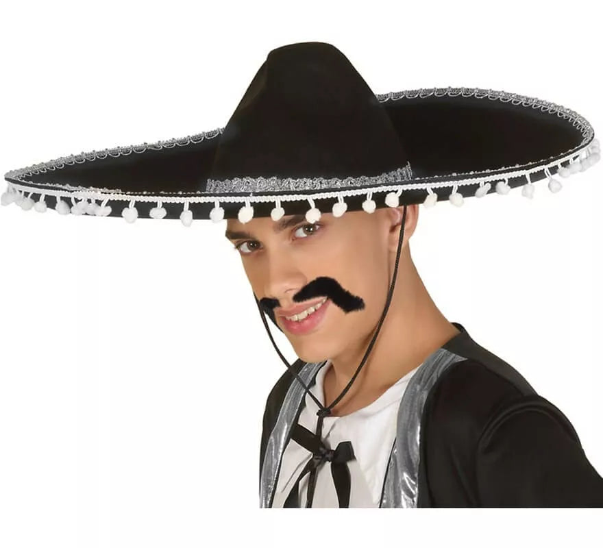 Translation missing: de.Sombrero Mexicano Negro y Blanco