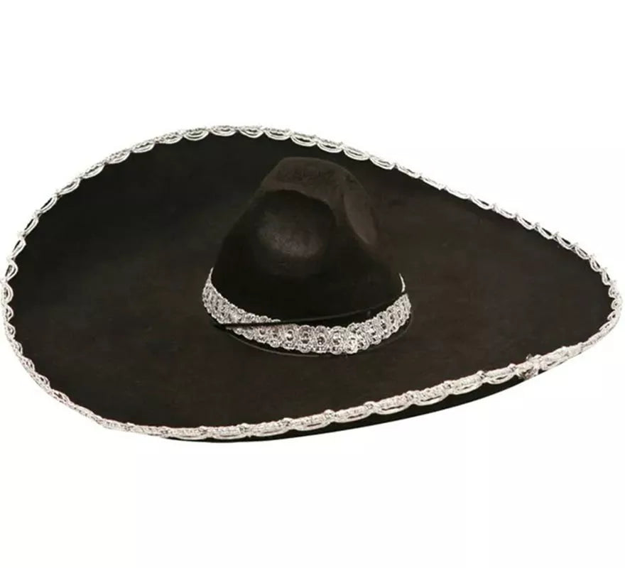 Translation missing: de.Sombrero Mexicano o Mariachi negro de fieltro adulto