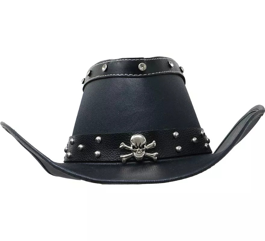 Sombrero negro con Calavera