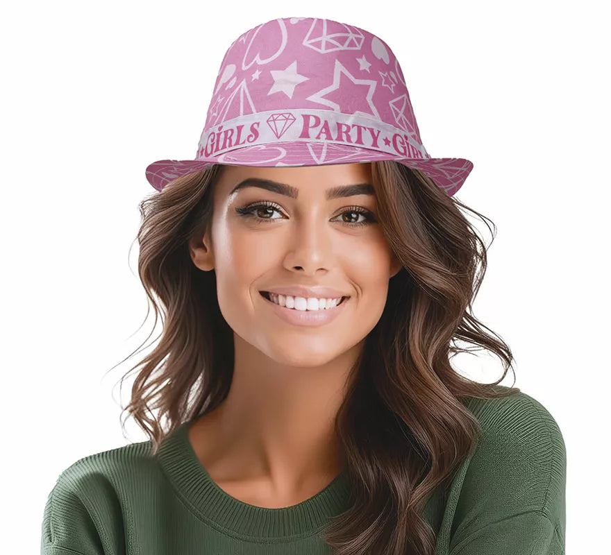 Translation missing: de.Sombrero Party Girls estrellas rosa adulto