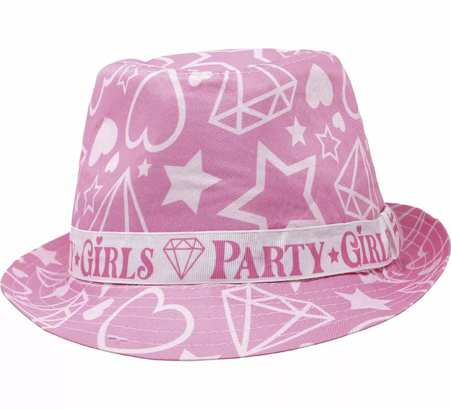 Sombrero Party Girls estrellas rosa adulto