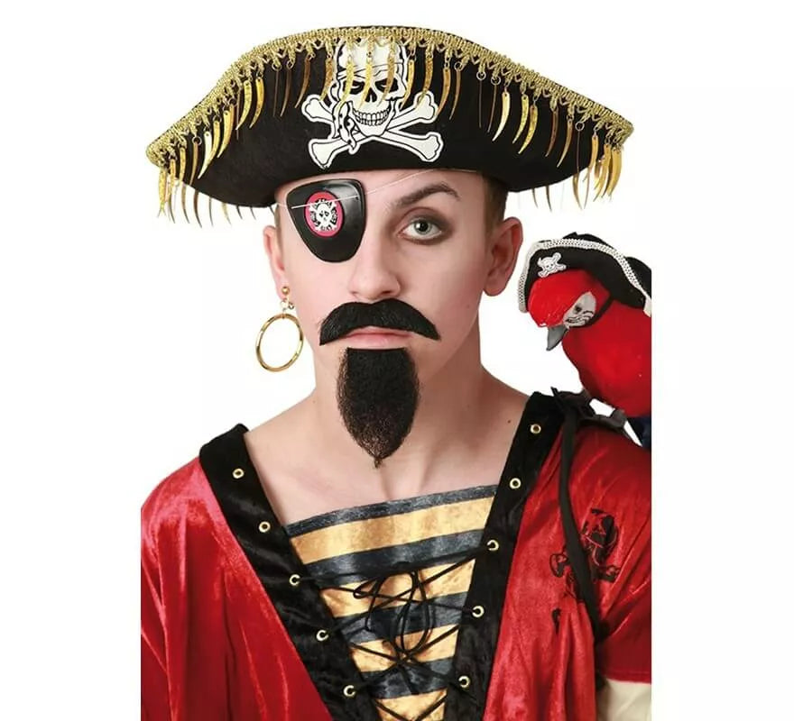 Translation missing: de.Sombrero Pirata con flecos para adultos