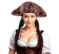 Sombrero Pirata con Trenzas largas adulto