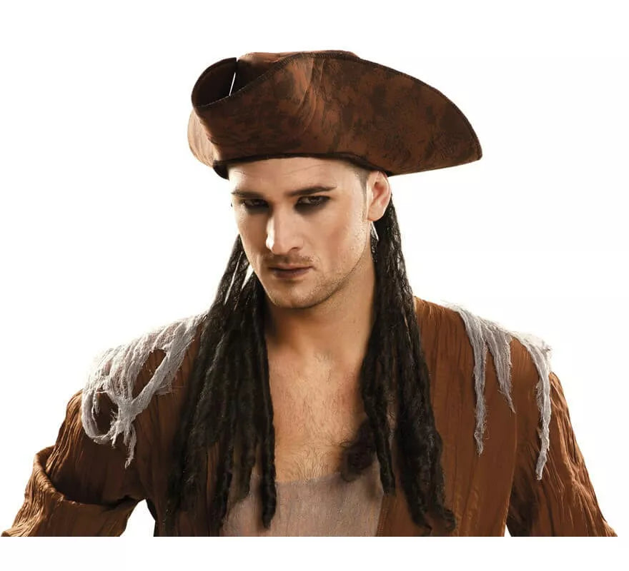 Translation missing: de.Sombrero Pirata marrón con rastas
