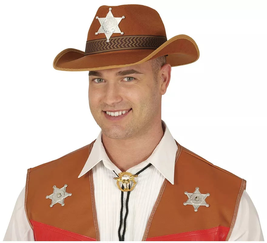 Translation missing: de.Sombrero Sheriff de fieltro marrón