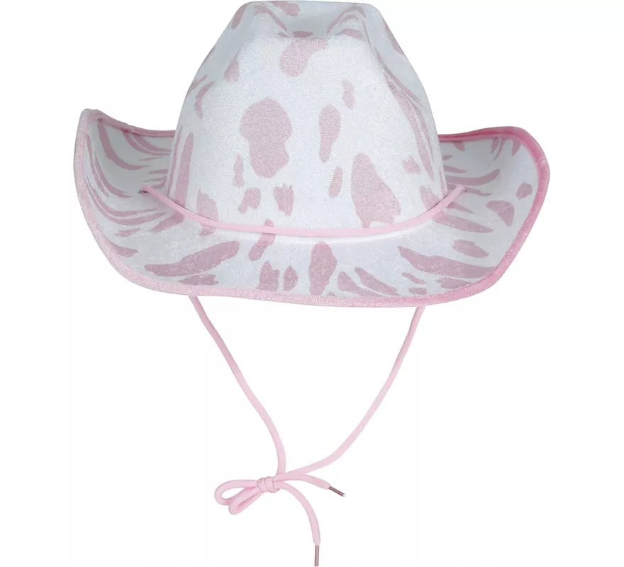 Translation missing: de.Sombrero Vaquero blanco y rosa para adultos