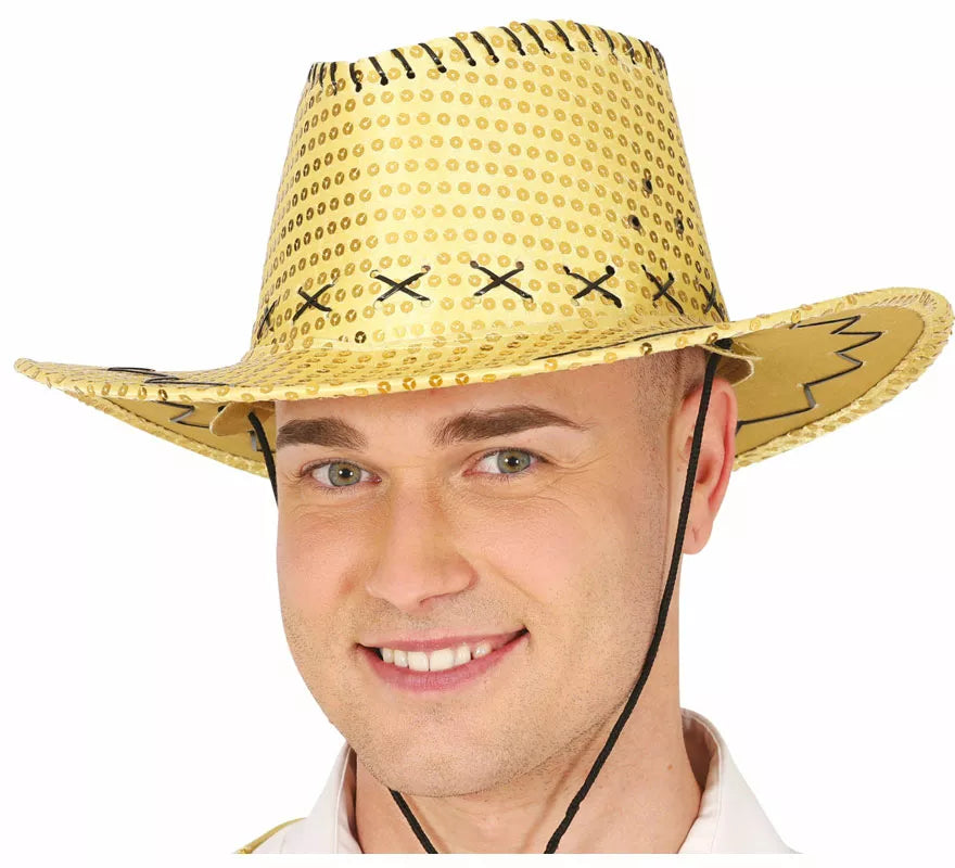 Translation missing: de.Sombrero Vaquero con lentejuelas en varios colores adulto