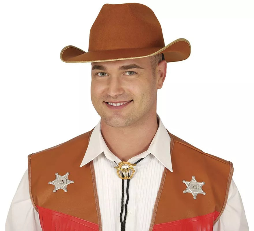 Translation missing: de.Sombrero Vaquero de fieltro marrón