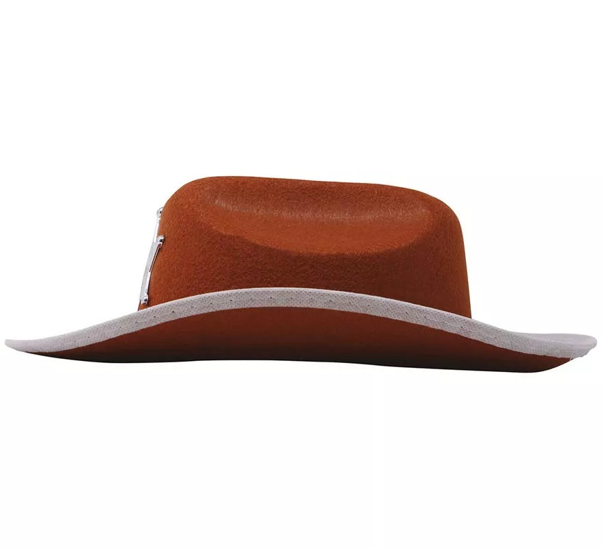 Translation missing: de.Sombrero Vaquero fieltro Sheriff infantil marrón