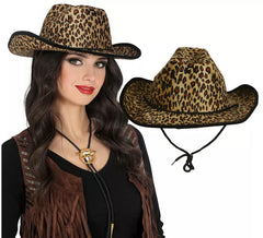 Leoparden-Cowboyhut für Erwachsene