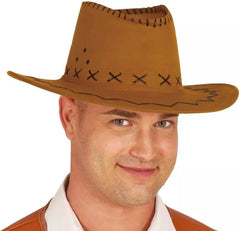 Brauner Cowboyhut ähnlich wie Leder