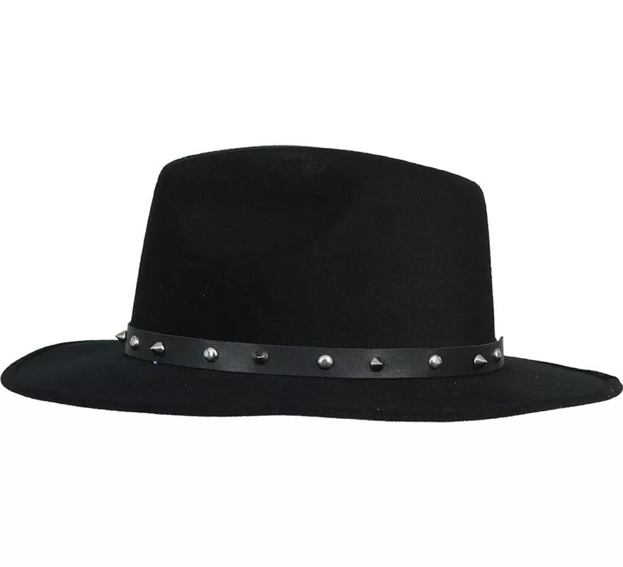 Translation missing: de.Sombrero Vaquero negro con Remaches para adultos