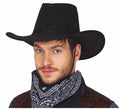 Sombrero Vaquero Negro de Piel simulada