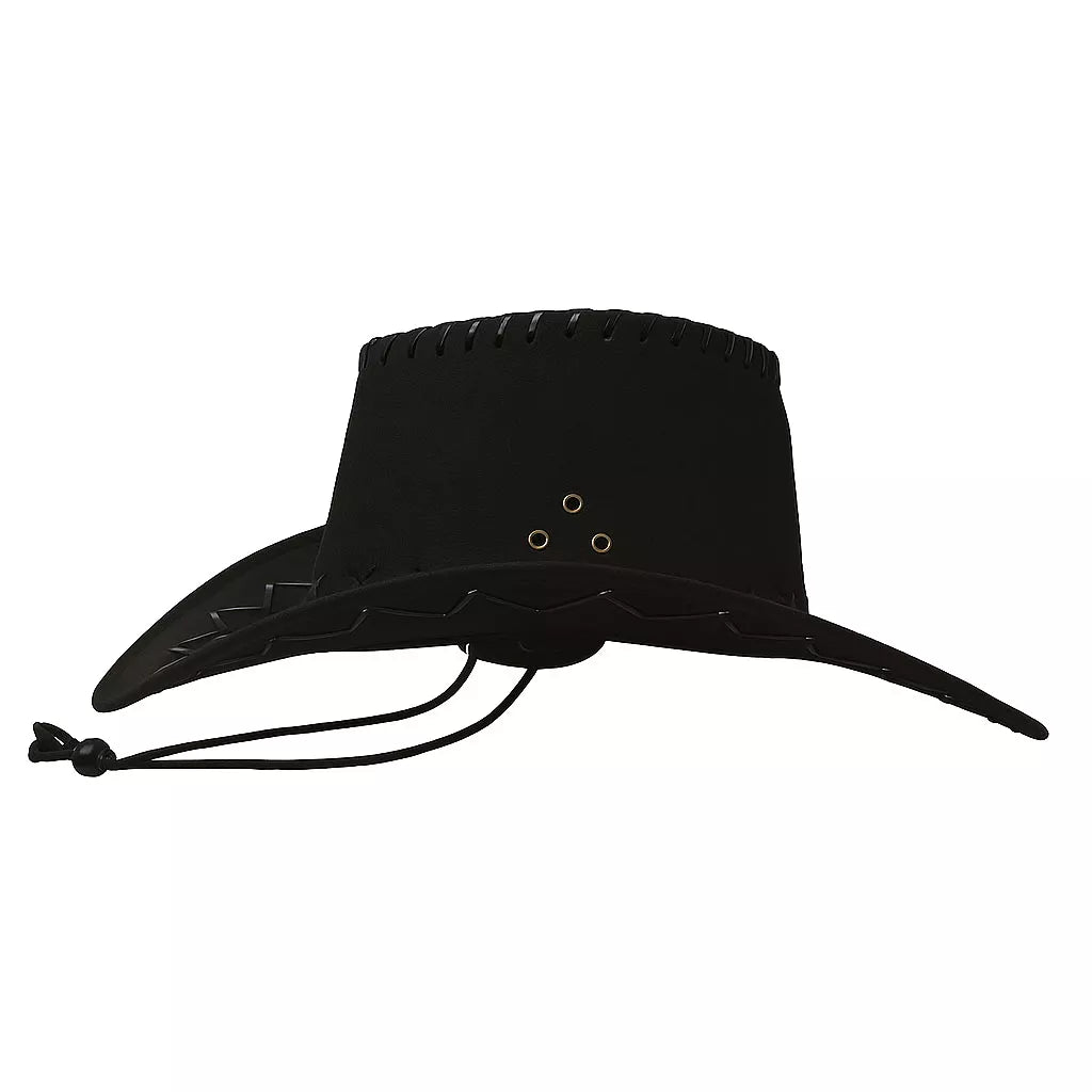 Sombrero Vaquero Negro de Piel simulada