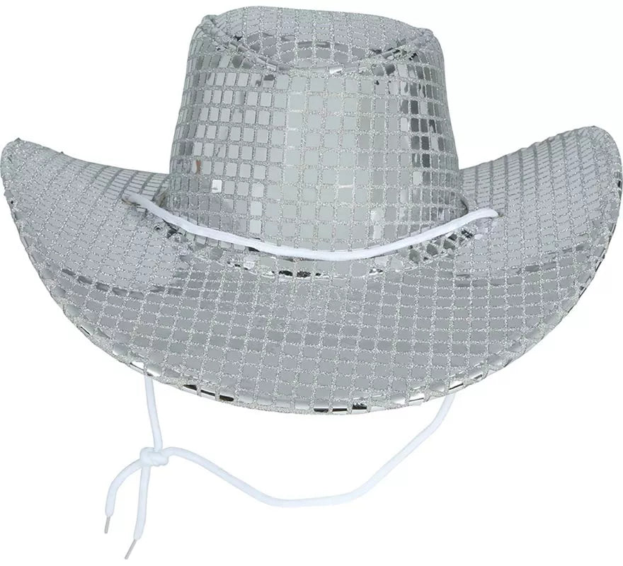 Translation missing: de.Sombrero Vaquero plateado para adultos