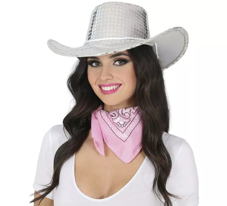 Translation missing: de.Sombrero Vaquero plateado para adultos